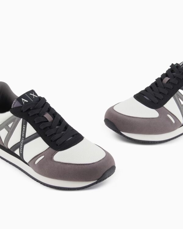 Gray SNEAKERS IN ECO-SUEDE, MESH AND NYLON - Image 5