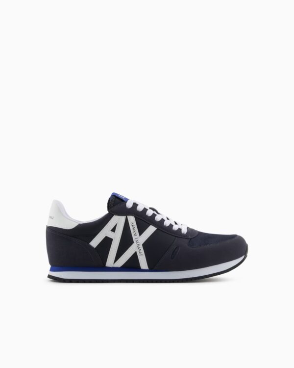 Navy blue SNEAKERS IN ECO-SUEDE, MESH AND NYLON