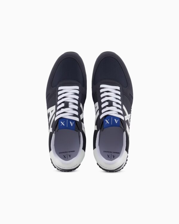 Navy blue SNEAKERS IN ECO-SUEDE, MESH AND NYLON - Image 3