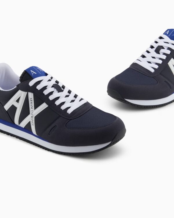 Navy blue SNEAKERS IN ECO-SUEDE, MESH AND NYLON - Image 5